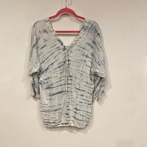 Rat & Boa Tie Dye Lace Up Top Size Small EUC